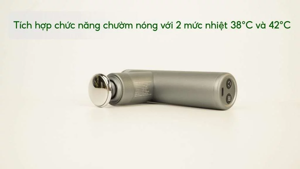 Máy massage cầm tay Philips PPM7307 Tích hợp chức năng chườm nóng với 2 mức nhiệt 38°C và 42°C