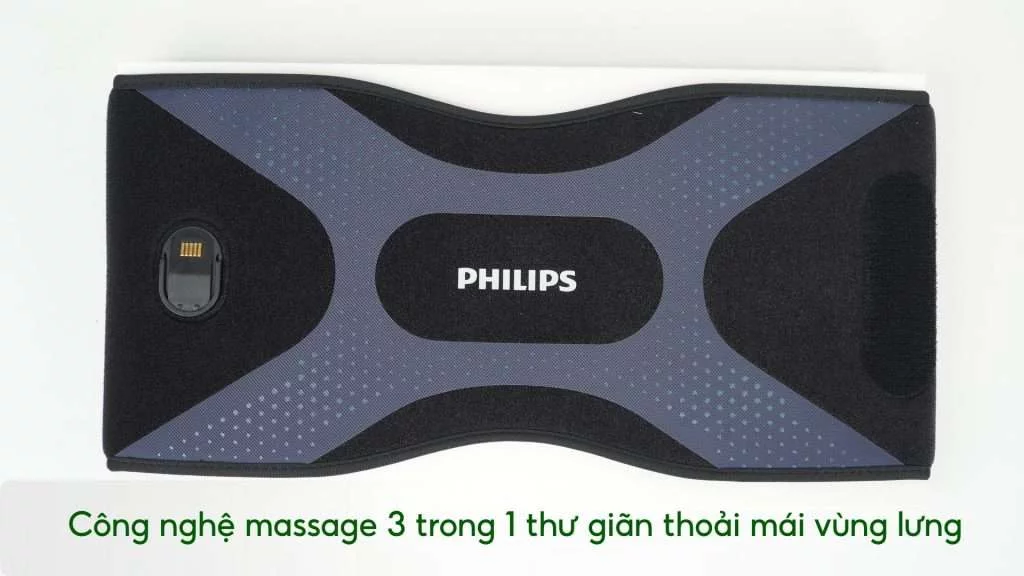 Máy massage đai bụng Philips PPM4331 Công nghệ massage 3 trong 1 thư giãn thoải mái vùng lưng