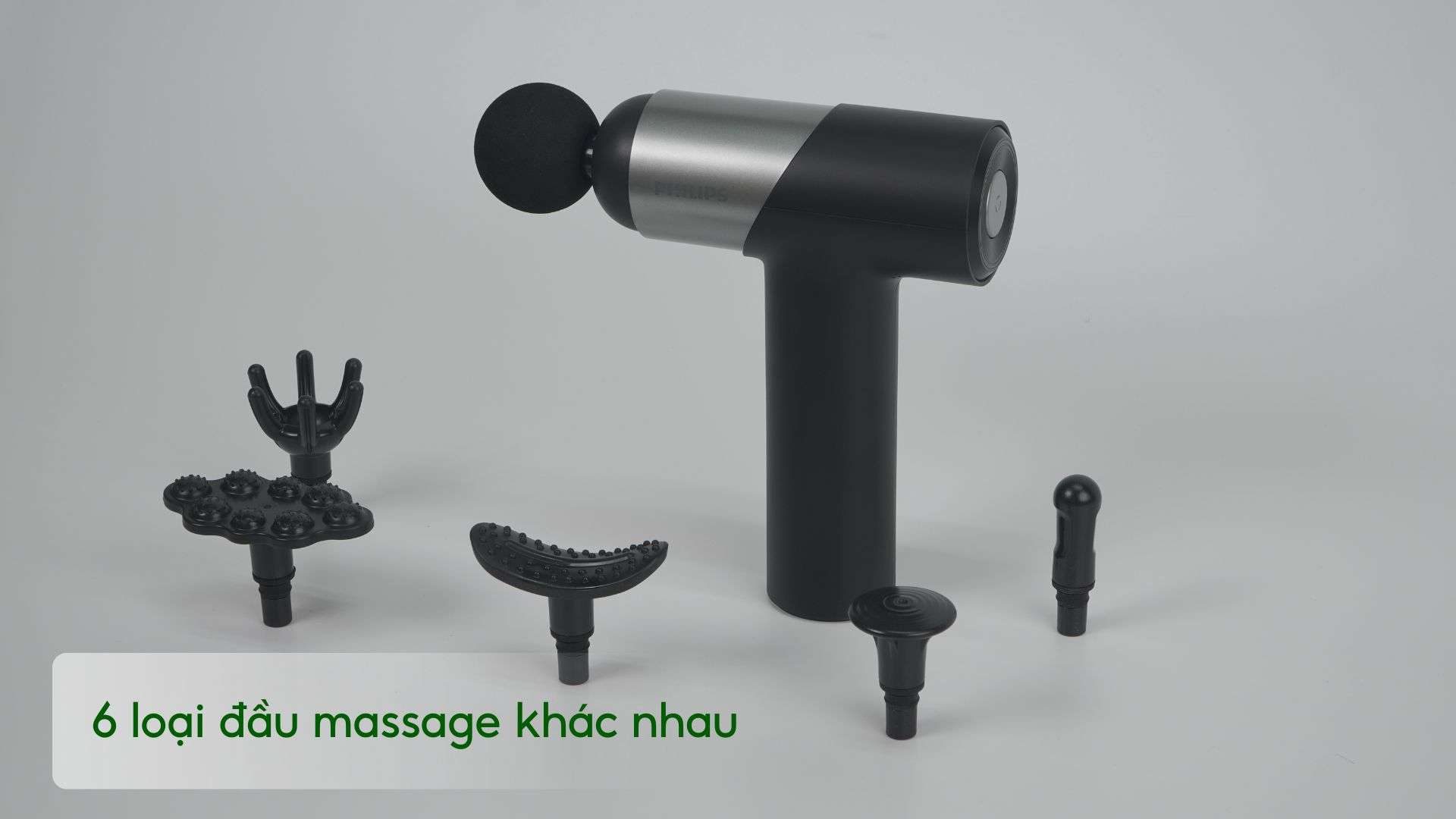 Máy massage mini Philips PPM7323 6 loại đầu massage khác nhau