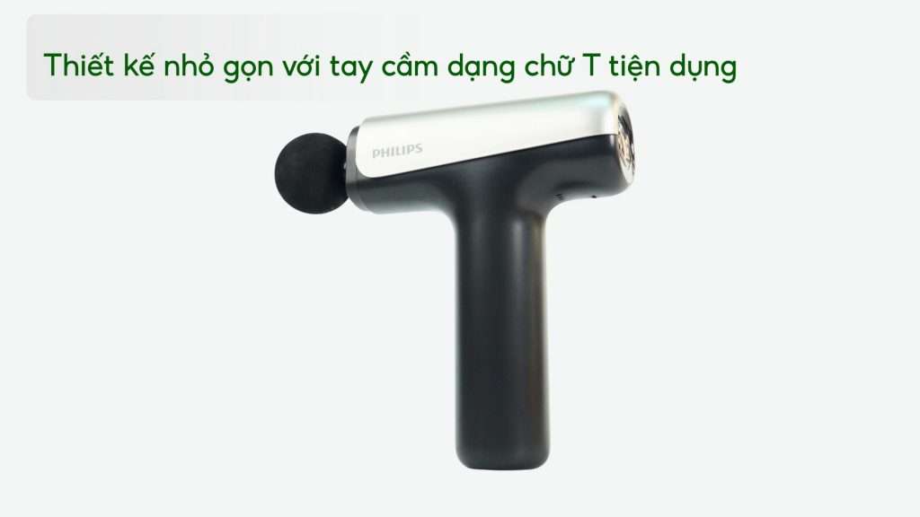 Máy massage thể thao Philips PPM7325 Thiết kế nhỏ gọn với tay cầm dạng chữ T tiện dụng