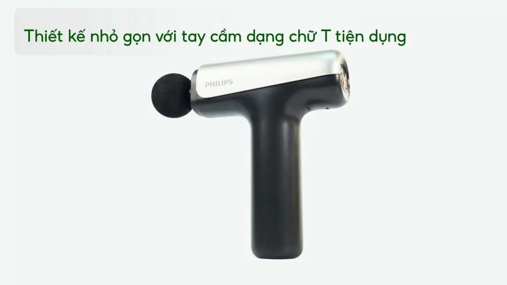 Máy massage thể thao Philips PPM7325 Thiết kế nhỏ gọn với tay cầm dạng chữ T tiện dụng