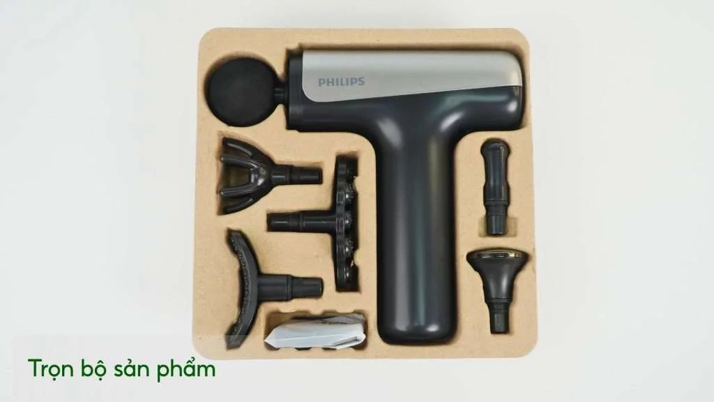 Máy massage thể thao Philips PPM7325 Trọn bộ sản phẩm