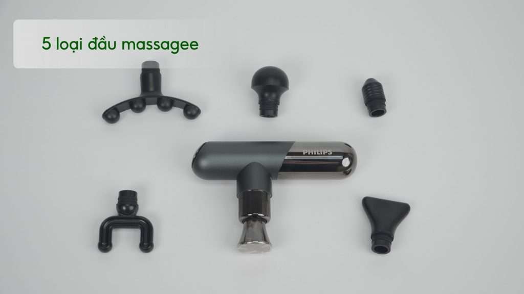 Máy massage thể thao mini Philips PPM7501 5 loại đầu massagee