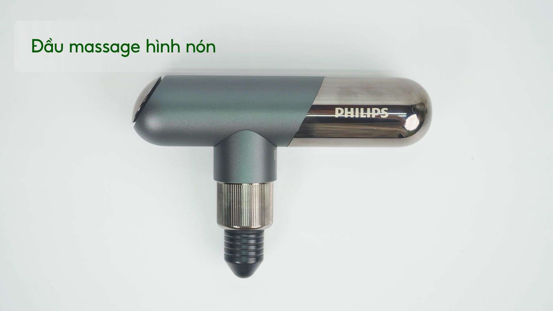 Máy massage thể thao mini Philips PPM7501 Đầu massage hình nón