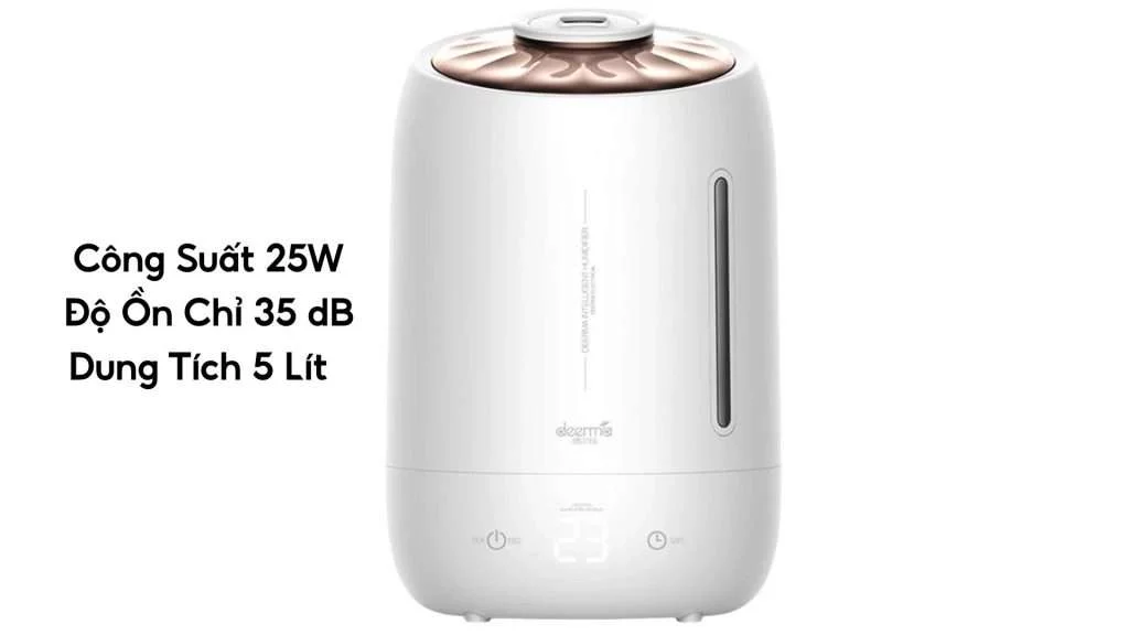 Máy tạo độ ẩm Deerma F600 Công Suất 25W Độ Ồn Chỉ 35 dB Dung Tích 5 Lít