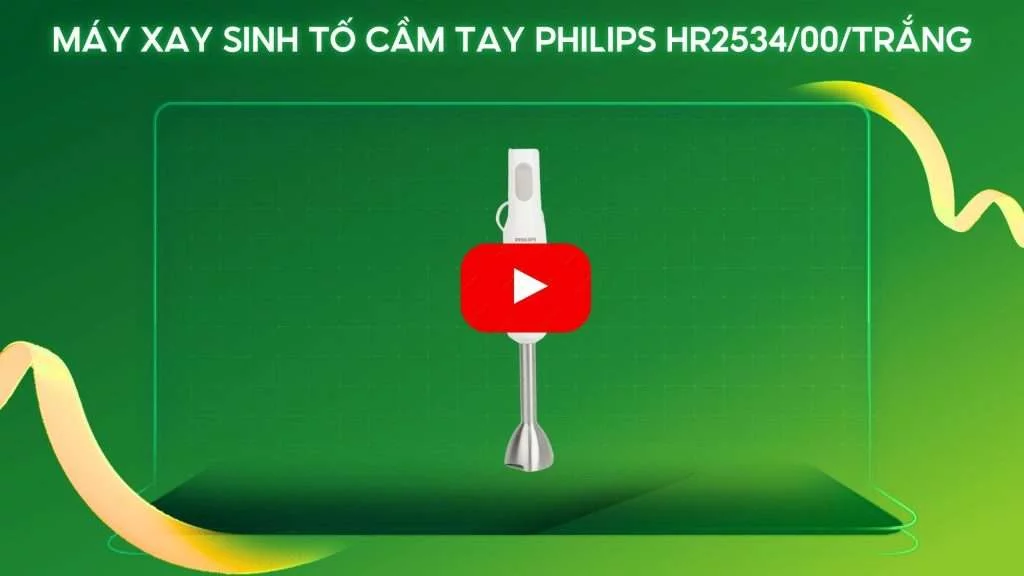 Máy xay sinh tố cầm tay PHILIPS HR2534_00_Trắng