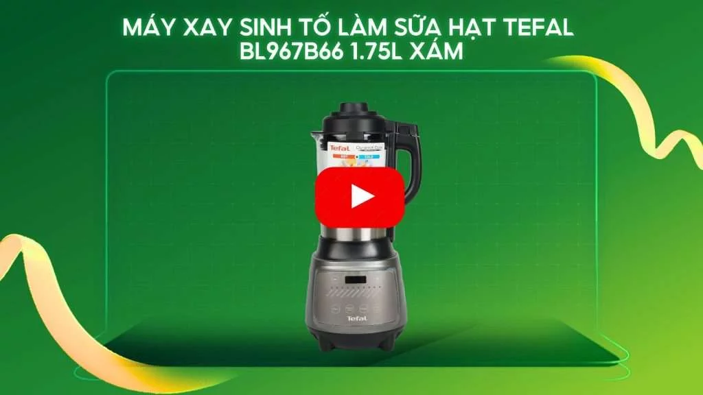 Máy xay sinh tố làm sữa hạt Tefal BL967B66 1.75L Xám