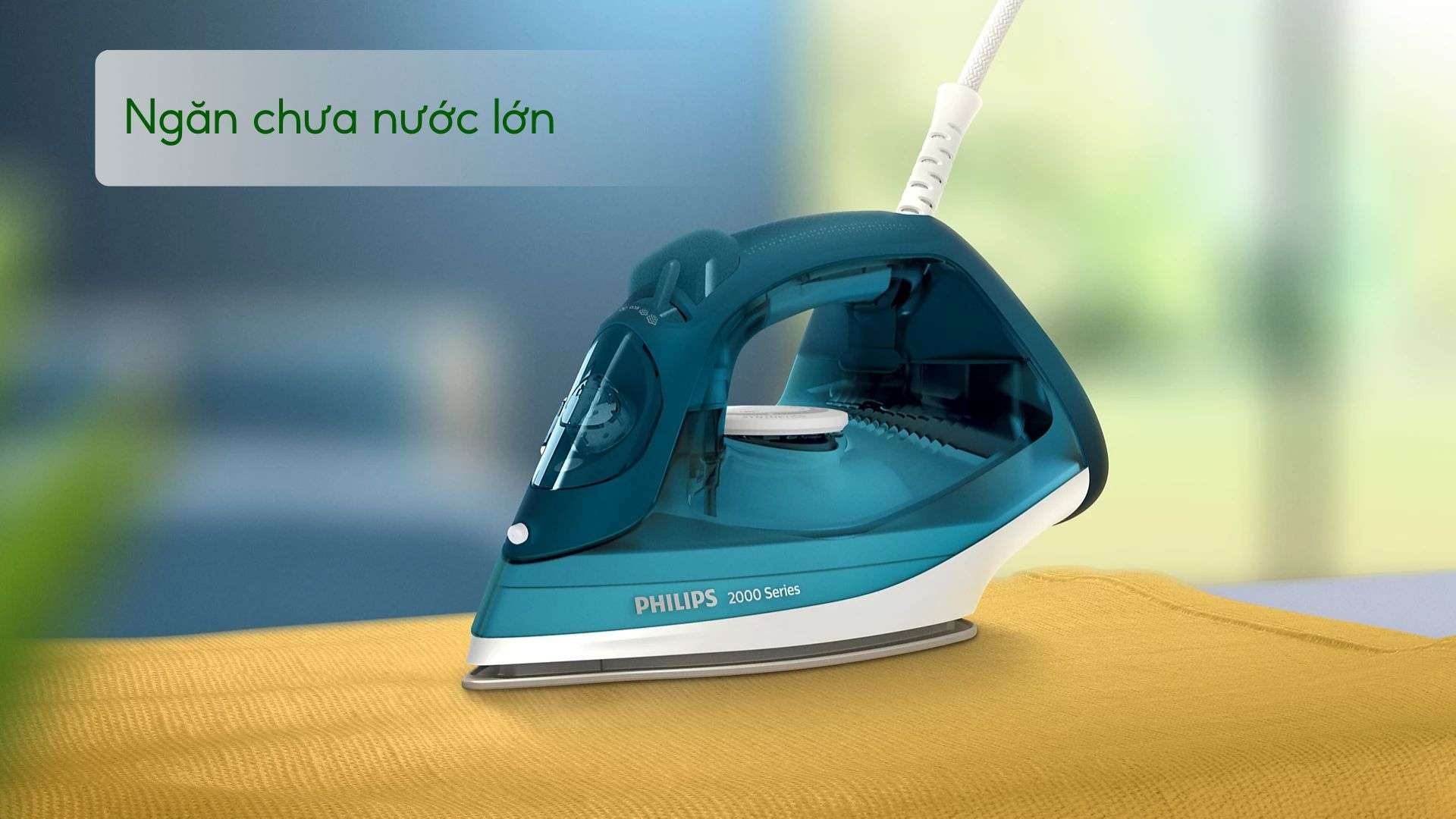 Ngăn chứa nước lớn, ủi lâu hơn Bàn ủi hơi nước Philips DST2030_90