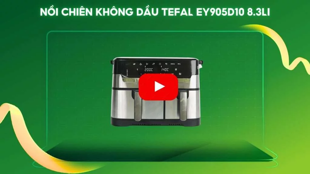 Nồi Chiên Không Dầu Tefal EY905D10 8.3L Đen Kim Loại