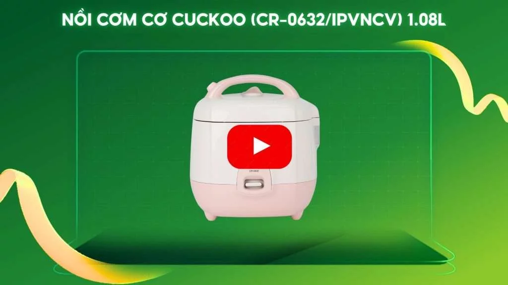 Nồi Cơm Cơ Cuckoo (CR-0632_IPVNCV) 1.08L Hồng