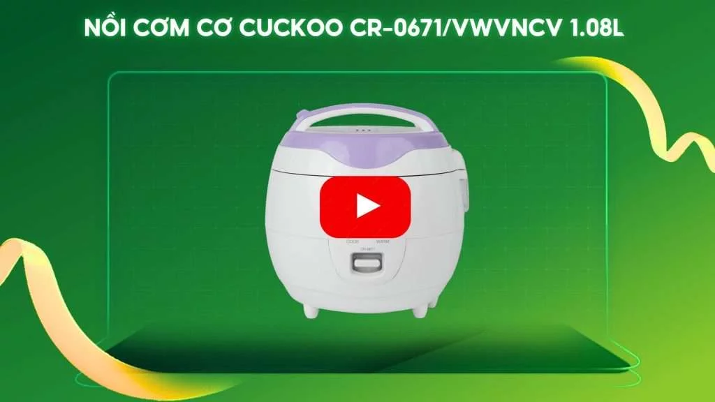 Nồi Cơm Cơ Cuckoo CR-0671_VWVNCV 1.08L Trắng&Tím