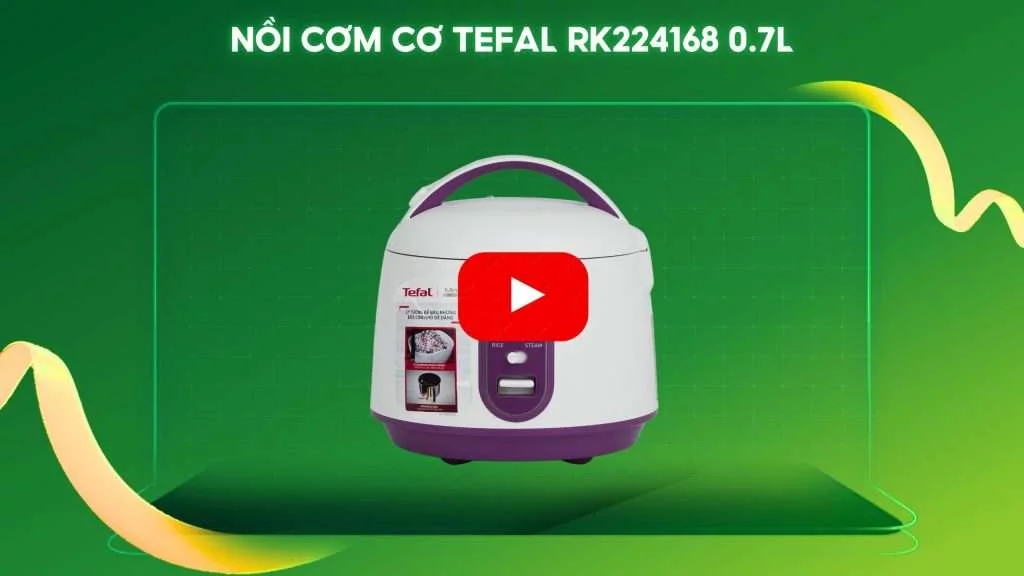 Nồi Cơm Cơ Tefal RK224168 0.7L Trắng&Tím
