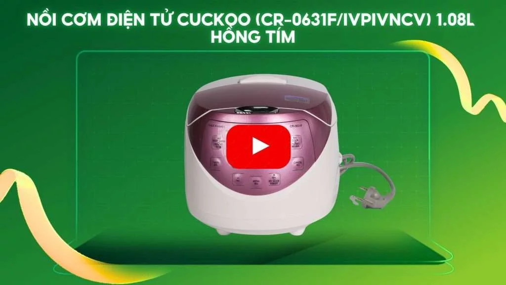 Nồi Cơm Điện Tử Cuckoo (CR-0631F_IVPIVNCV) 1.08L Hồng tím