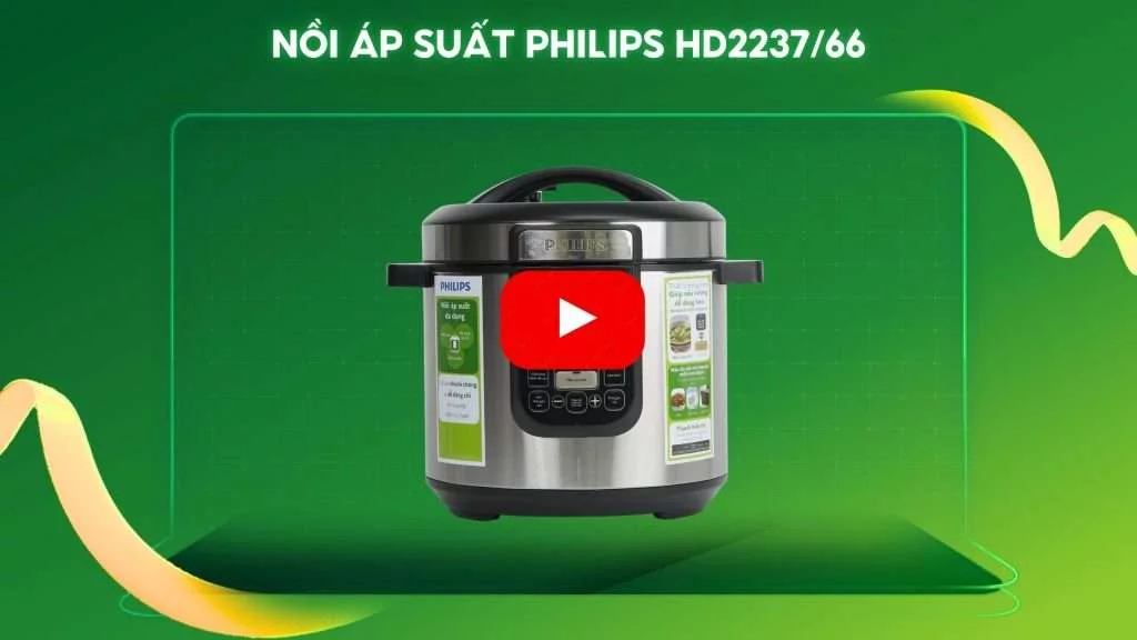 Nồi áp suất PHILIPS HD2237_66 Bạc và đen