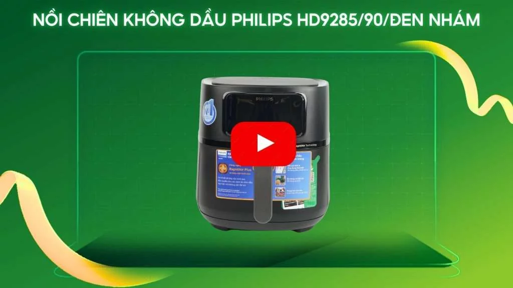 Nồi chiên không dầu PHILIPS HD9285_90_Đen nhám