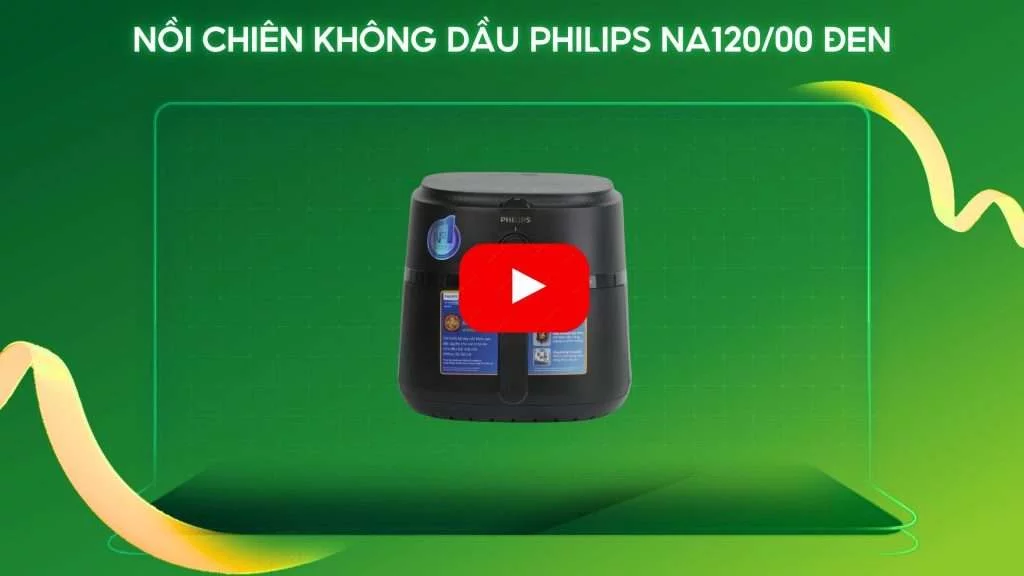 Nồi chiên không dầu PHILIPS NA120_00 Đen