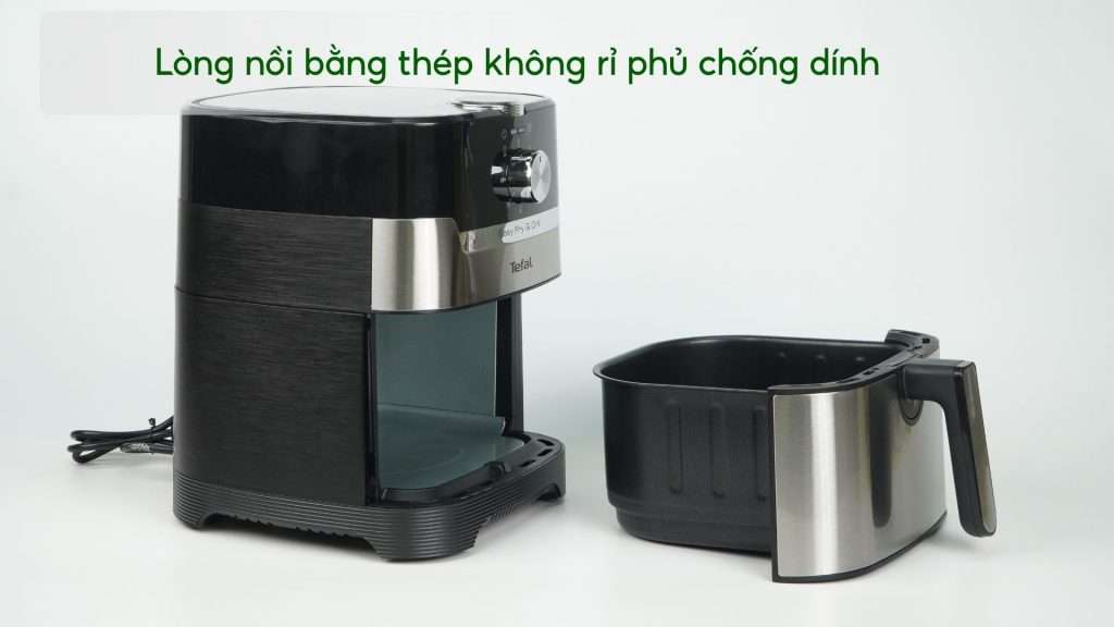 Nồi chiên không dầu Tefal 2in1 EY501D15 4.6L Cơ Lòng nồi bằng thép không rỉ phủ chống dính
