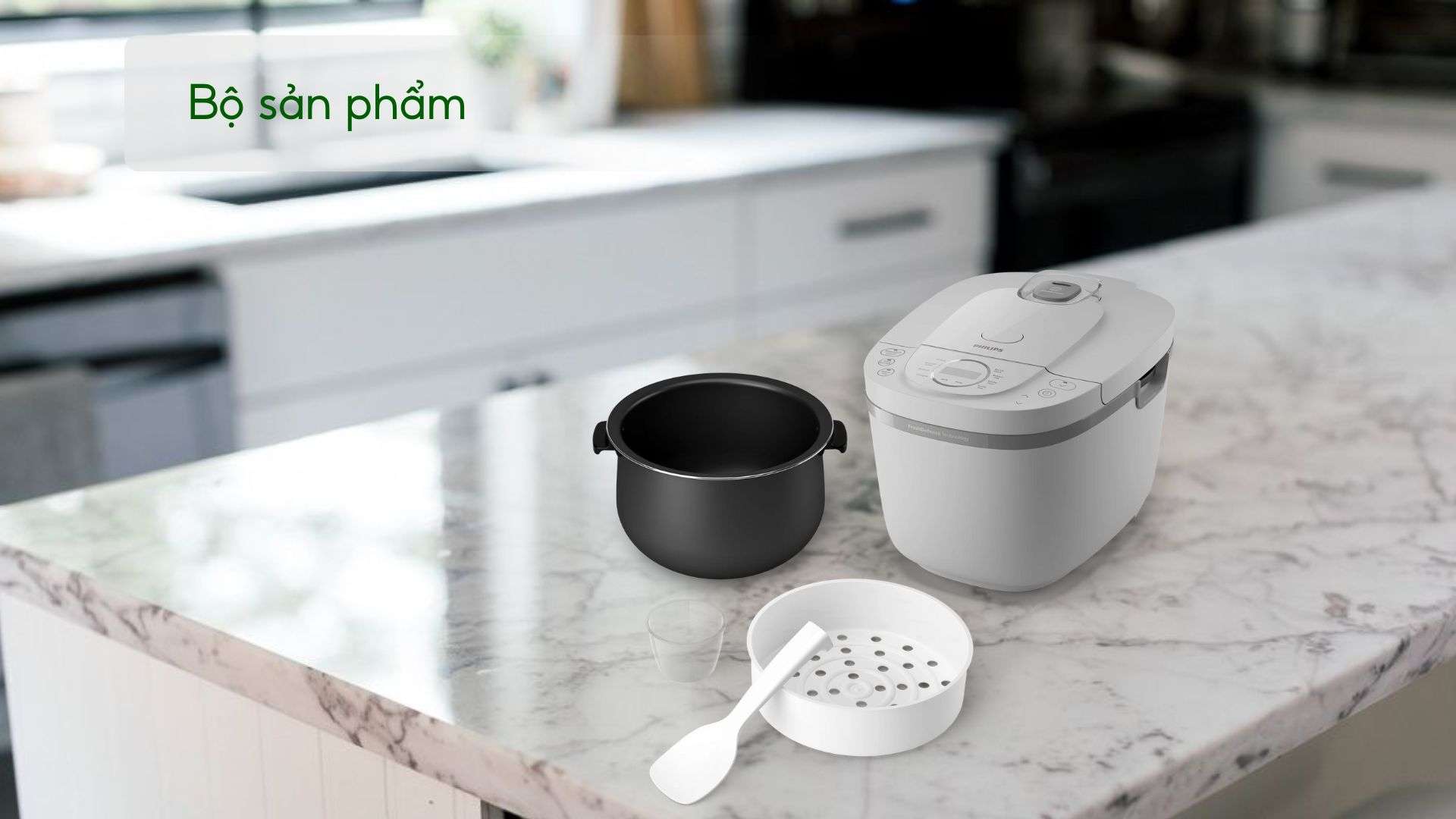 Nồi cơm điện tử Philips HD4719_32 bộ sản phẩm