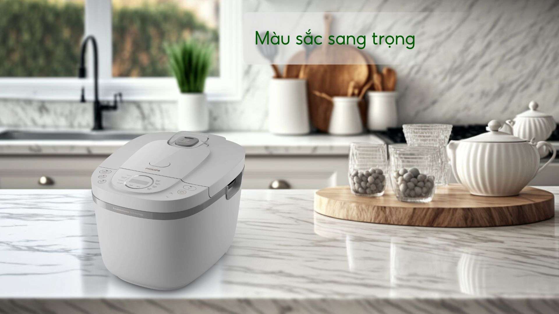Nồi cơm điện tử Philips HD4719_32 màu sắc sang trọng