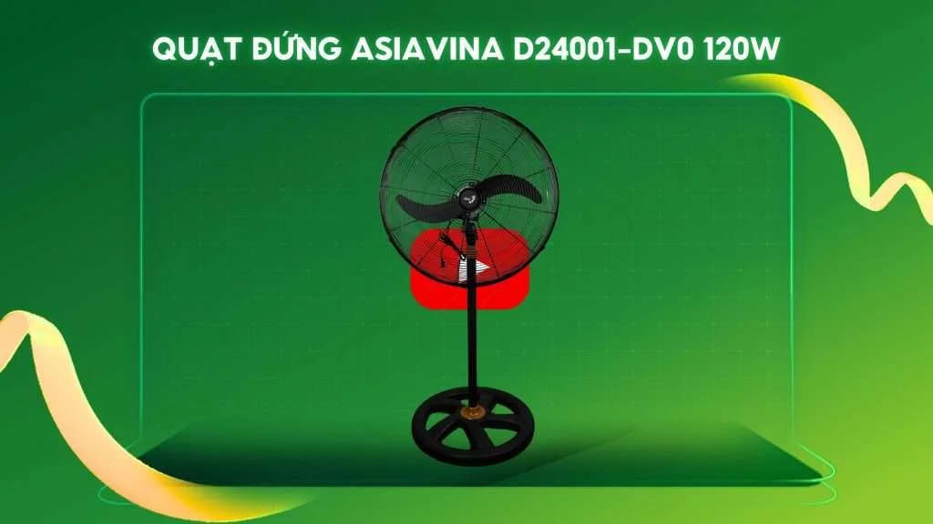 Quạt Đứng Asiavina D24001-DV0 120W Đen