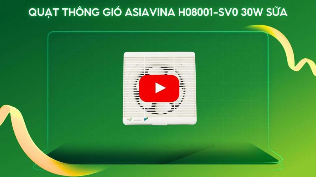 Quạt Thông Gió Asiavina H08001-SV0 30W Sữa