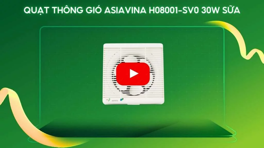 Quạt Thông Gió Asiavina H08001-SV0 30W Sữa
