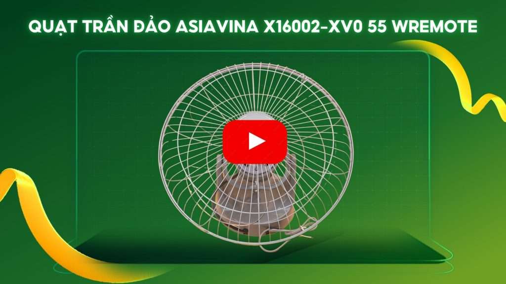 Quạt Trần Đảo Asiavina X16002-XV0 55W Xám_Remote