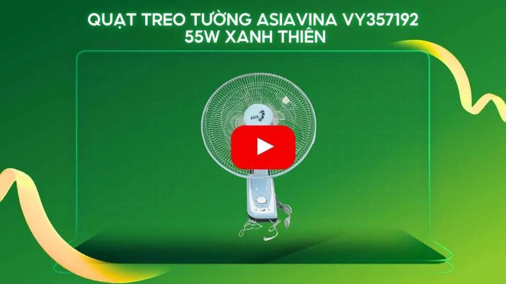 Quạt Treo Tường Asiavina VY357192 55W Xanh Thiên