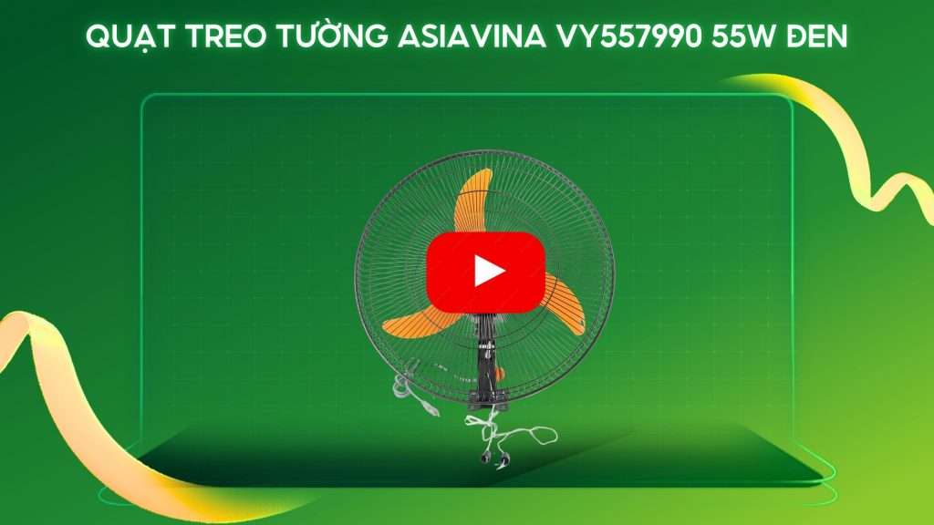 Quạt Treo Tường Asiavina VY557990 55W Đen