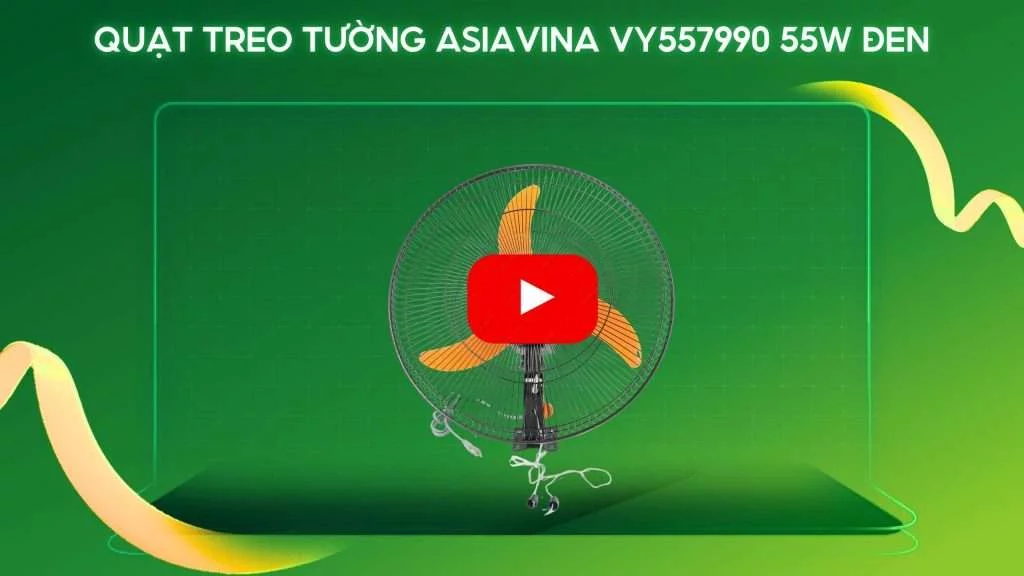 Quạt Treo Tường Asiavina VY557990 55W Đen