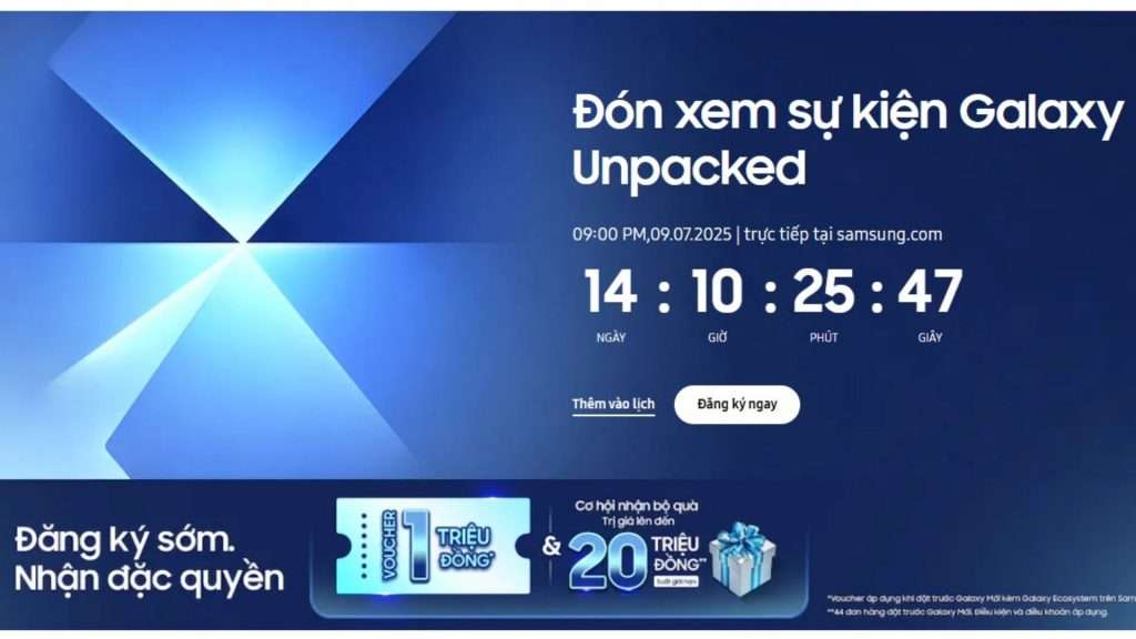 Samsung công bố sự kiện Galaxy Unpacked 2025 ra mắt Z Fold 7, Z Flip 7