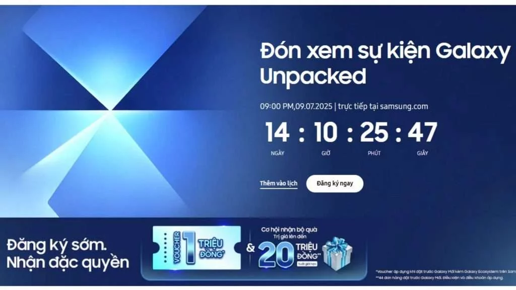 Samsung công bố sự kiện Galaxy Unpacked 2025 ra mắt Z Fold 7, Z Flip 7