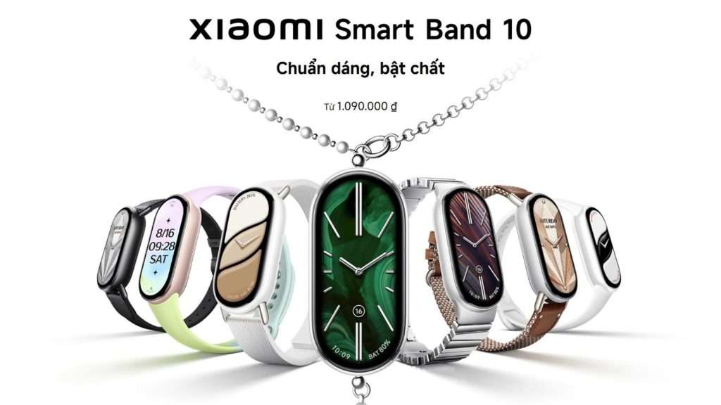 Xiaomi Smart Band 10 ra mắt_ Giá 1.09 Tr, viền siêu mỏng