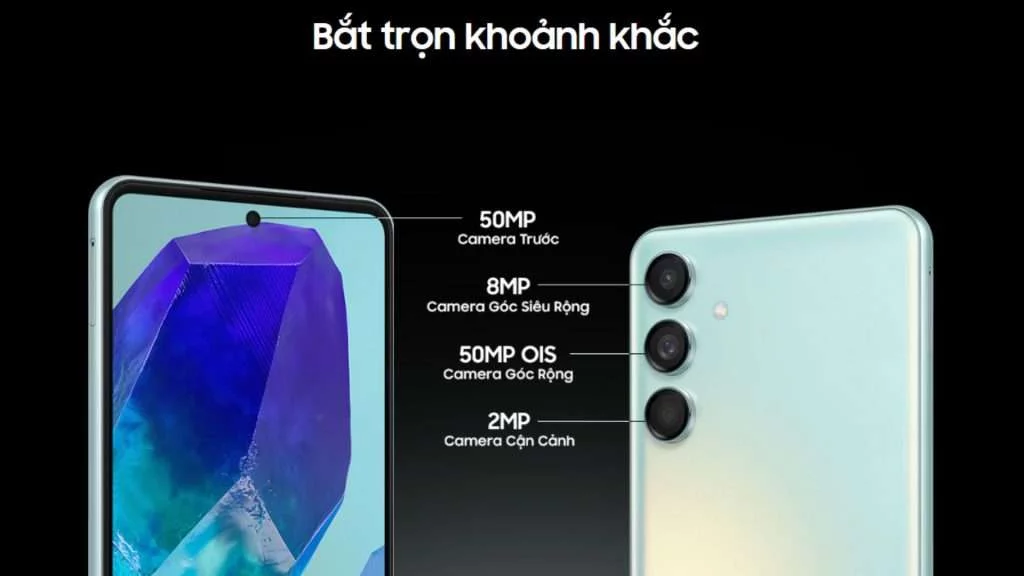 Camera 50MP OIS_ Kể câu chuyện của bạn qua từng khung hình Samsung Galaxy M55 5G 12GB_256GB
