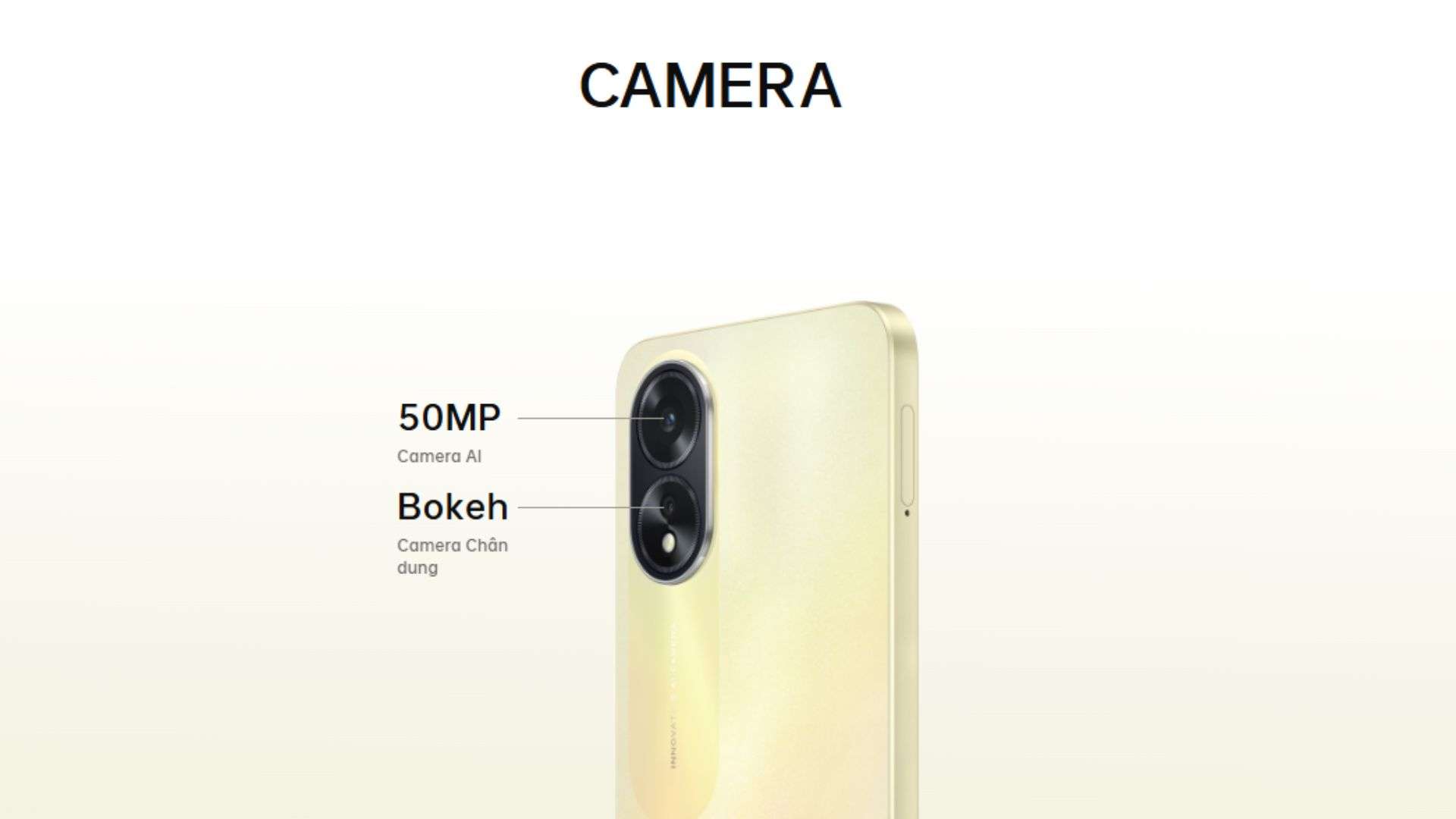 Camera AI 50MP đẹp tự nhiên Oppo A38