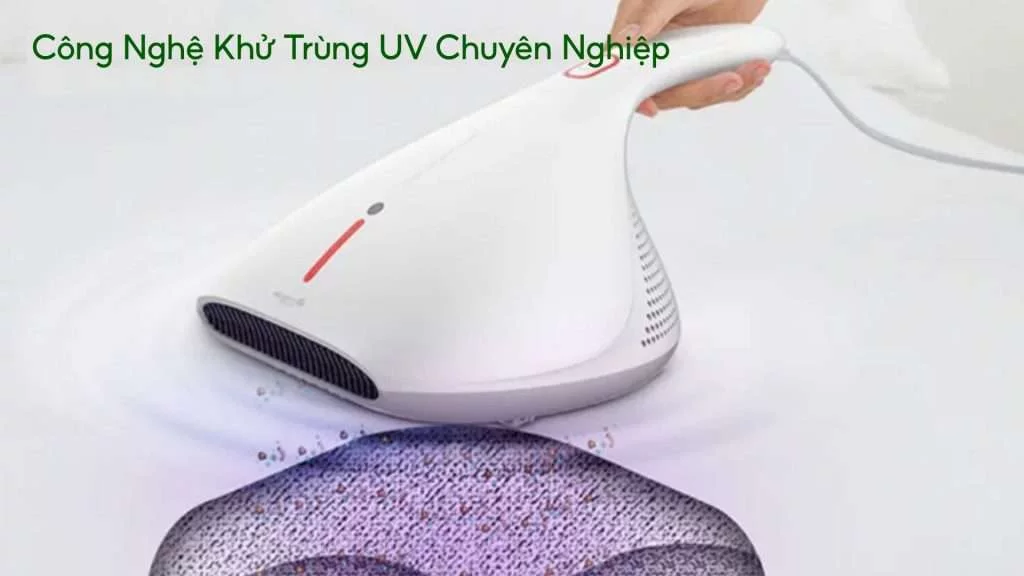 Công Nghệ Khử Trùng UV Chuyên Nghiệp Máy hút bụi đệm giường Deerma CM800
