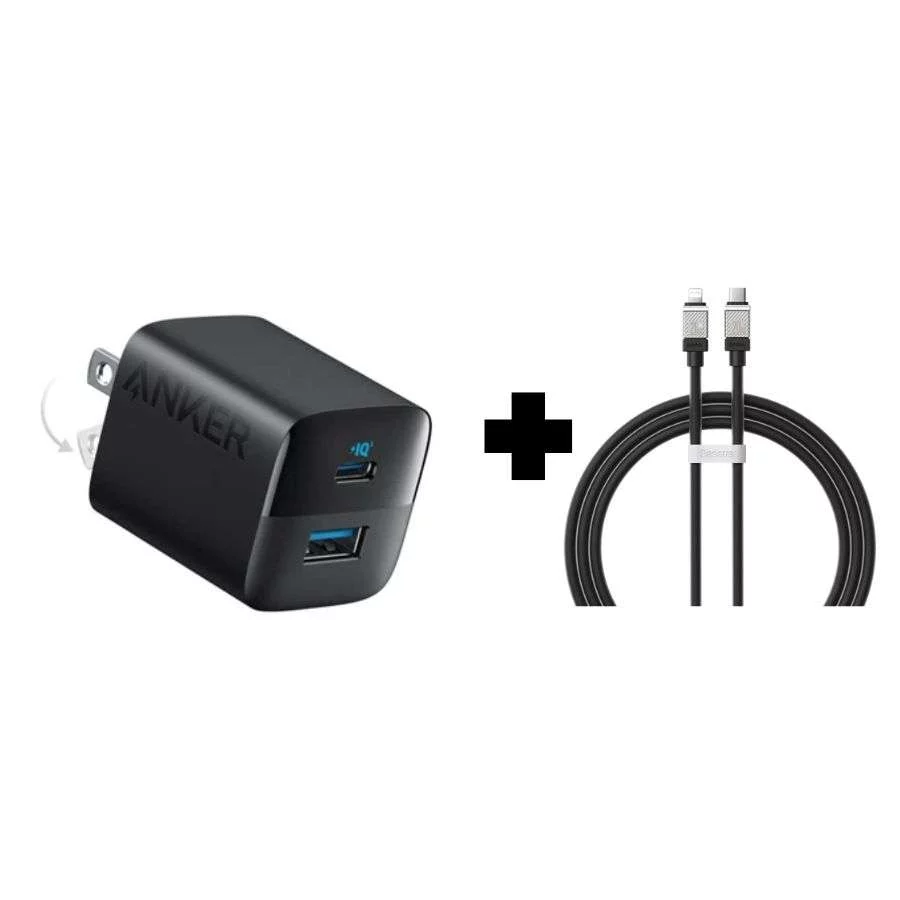 Củ sạc Anker 323 33W + Cáp sạc Baseus CoolPlay Type-C to iP 20W 1m (2)