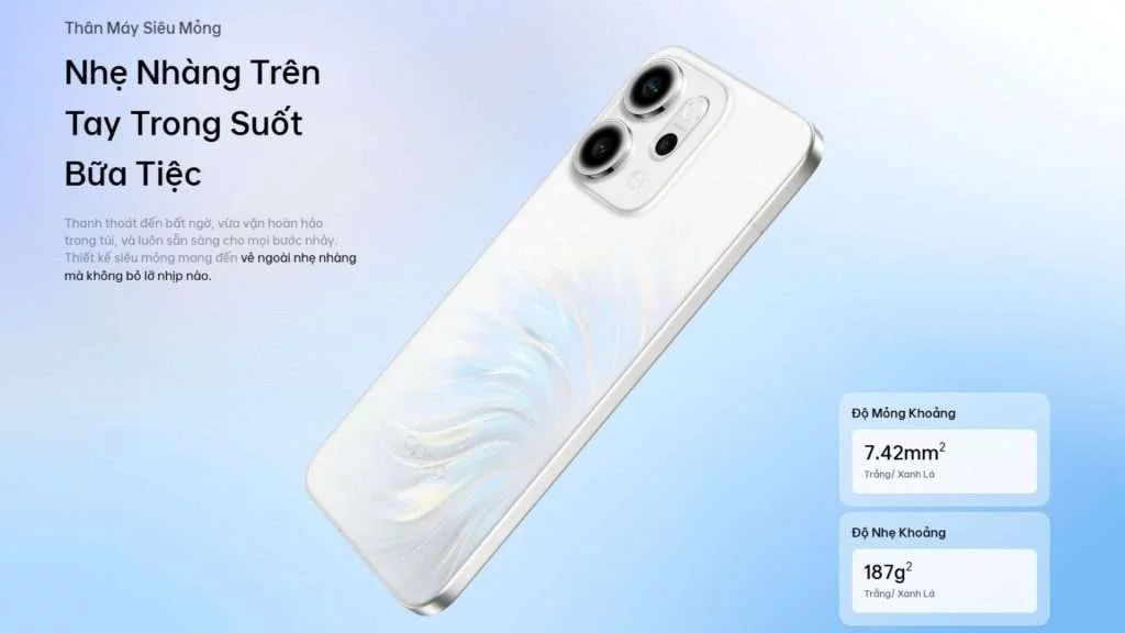 Độ dày, độ mỏng ấn tượng