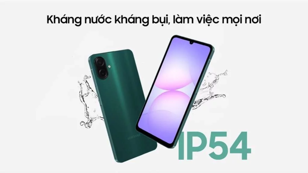 Galaxy A07 kháng nước iP54