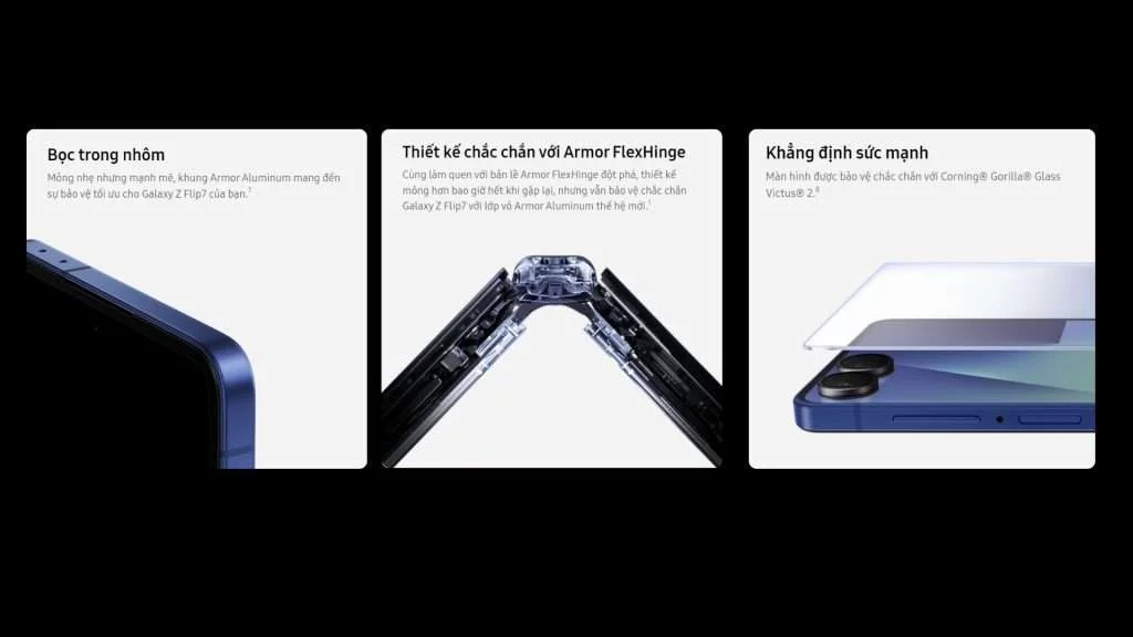 Galaxy Z Flip 7 Thiết kế bền bỉ