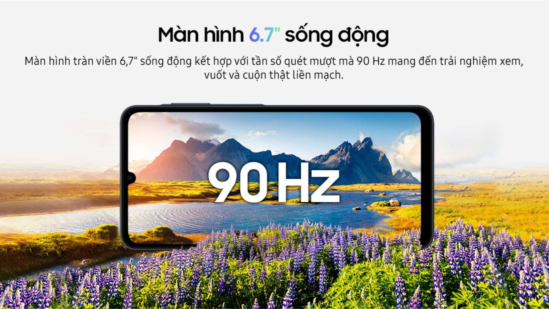 Màn Hình Lớn Sống Động Với Tần Số Quét Cao Galaxy A07