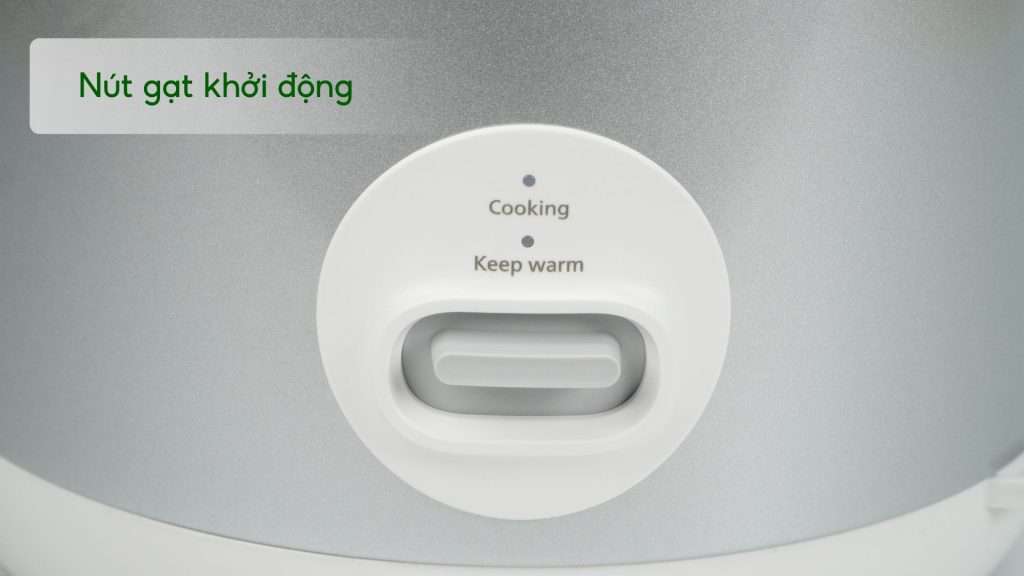 Nồi cơm điện PHILIPS HD3008_30_Bạc Nút gạt khởi động