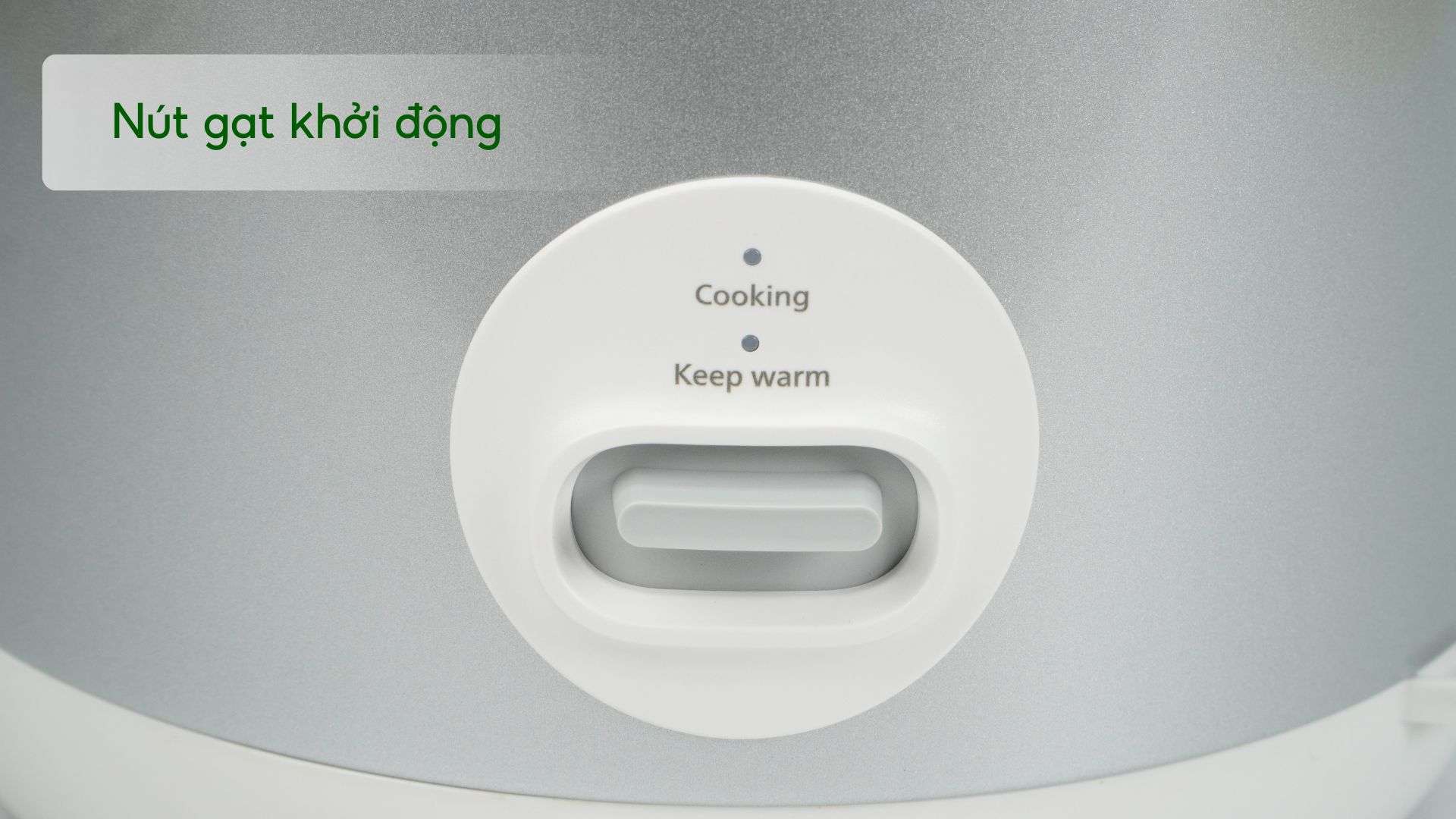 Nồi cơm điện PHILIPS HD3008_30_Bạc Nút gạt khởi động