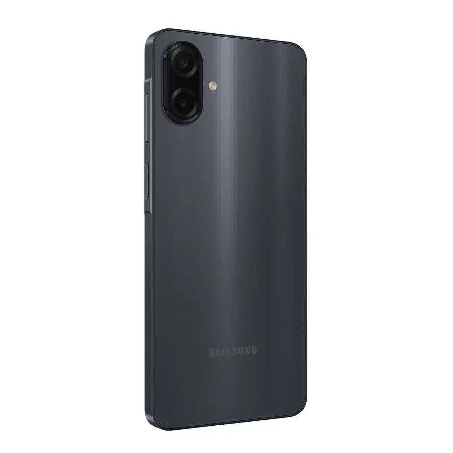 Samsung Galaxy A07 màu đen mặt lưng góc trái