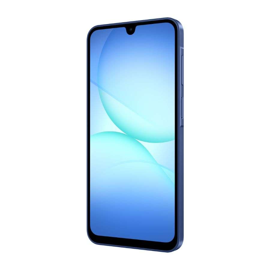 Samsung Galaxy A17 5G màu xanh mặt trước góc phải