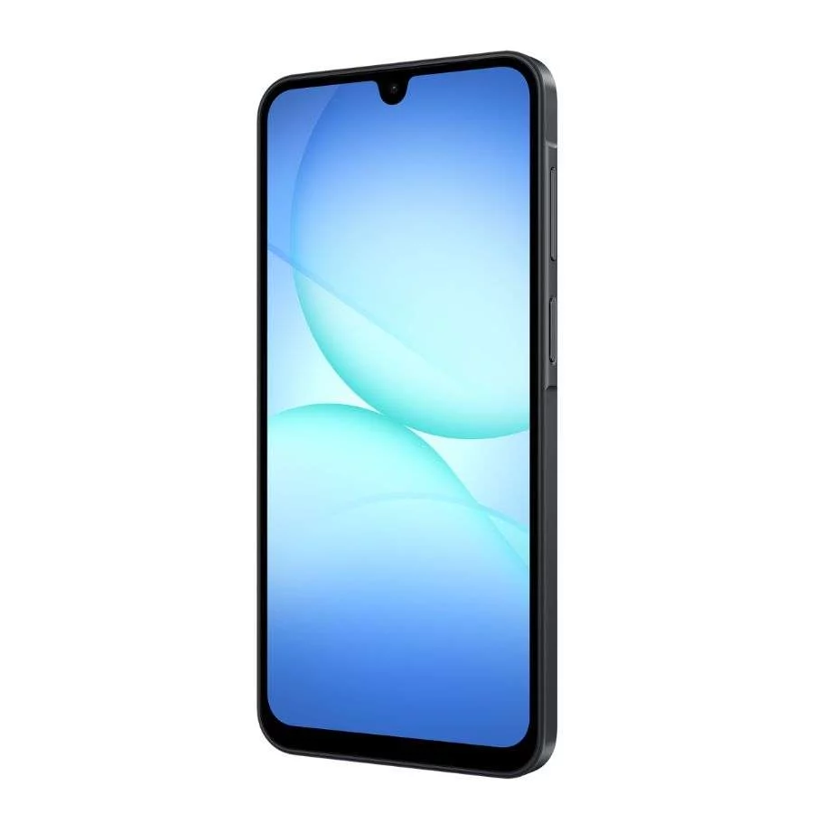 Samsung Galaxy A17 màu đen mặt trước góc phải