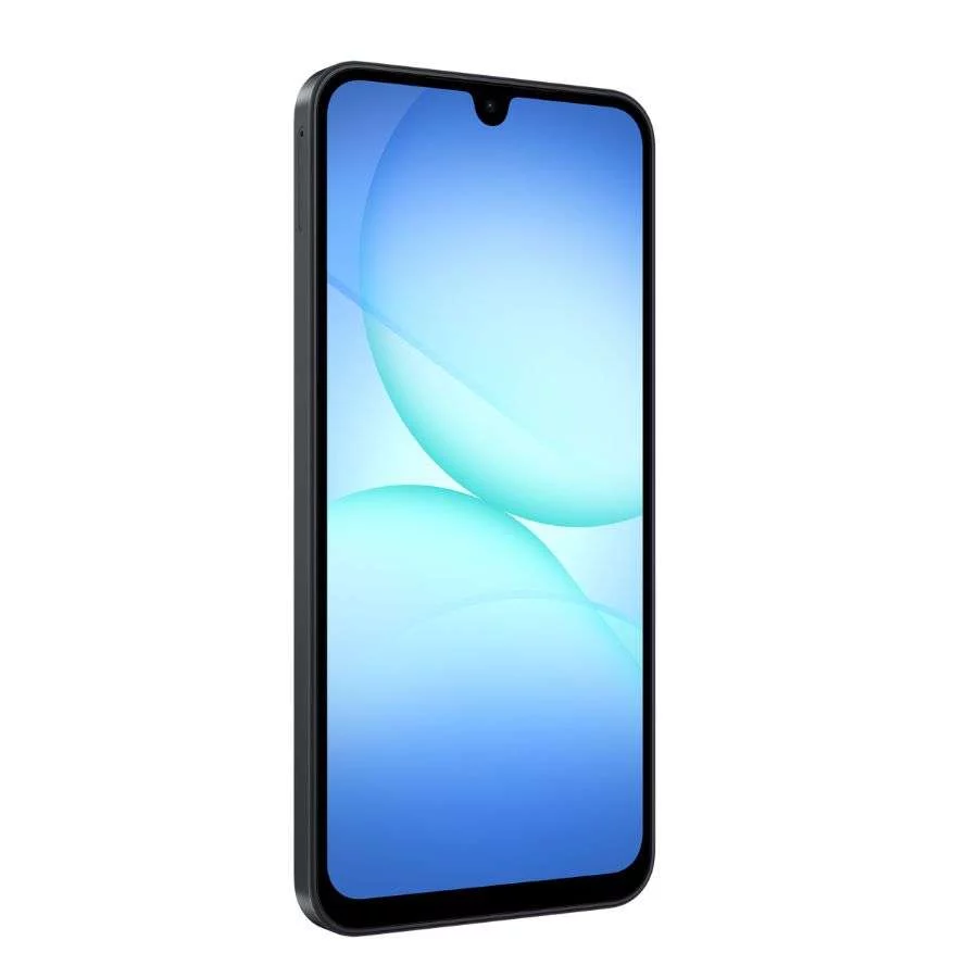 Samsung Galaxy A17 màu đen mặt trước góc trái