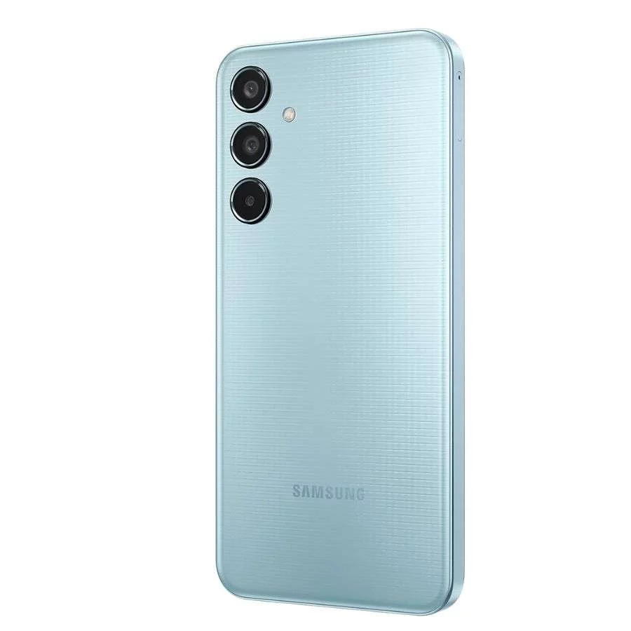 Samsung Galaxy M35 5G 8GB-256GB màu xanh nhạt mặt lưng phải