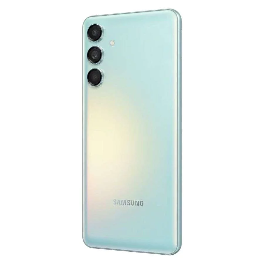 Samsung Galaxy M55 5G 12GB_256GB xanh nhạt mặt lưng bên phải
