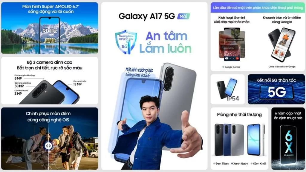Thiết Kế Mỏng Nhẹ, Thanh Lịch Galaxy A17 5G